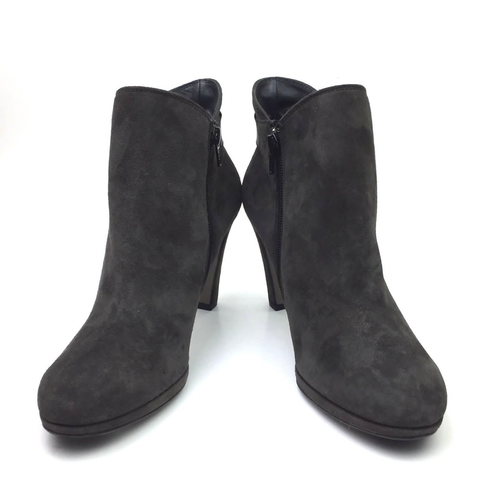 PAUL GREEN  Iron Grey Suede Platform Ankle Bootie